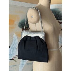 Vintage 1950s Hammered Silver Purse